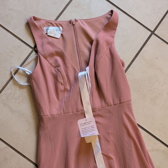 NWOT After Six Maxi Dress Desert Rose V Neck Chiffon Gown Size 0 - Picture 2 of 15
